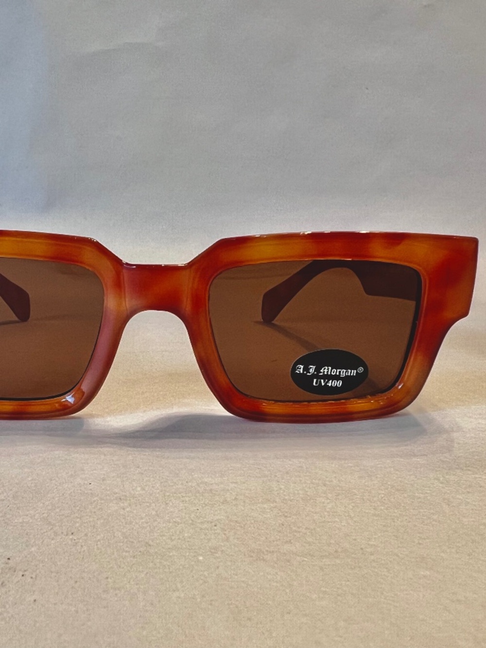Greg Rectangular Sunglasses – Light Tortoise UV400 Unisex Classic Style